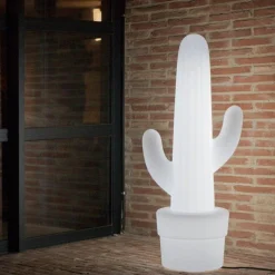 Best Newgarden LED Dekolampe Garten Weiß 100 cm IP65 6000 K Kabel Kaktus