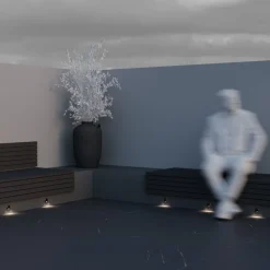 Maytoni LED Einbauleuchte Wand Aluminium Ø 6,2 cm IP65 Schwarz* Metall Lampen|Led Außenleuchten