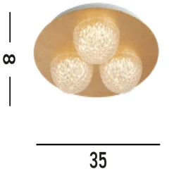 Searchlight LED Einbauspot in Silber Metall L:43 cm 6 W 5-flammig* Flurlampen|Bürolampen