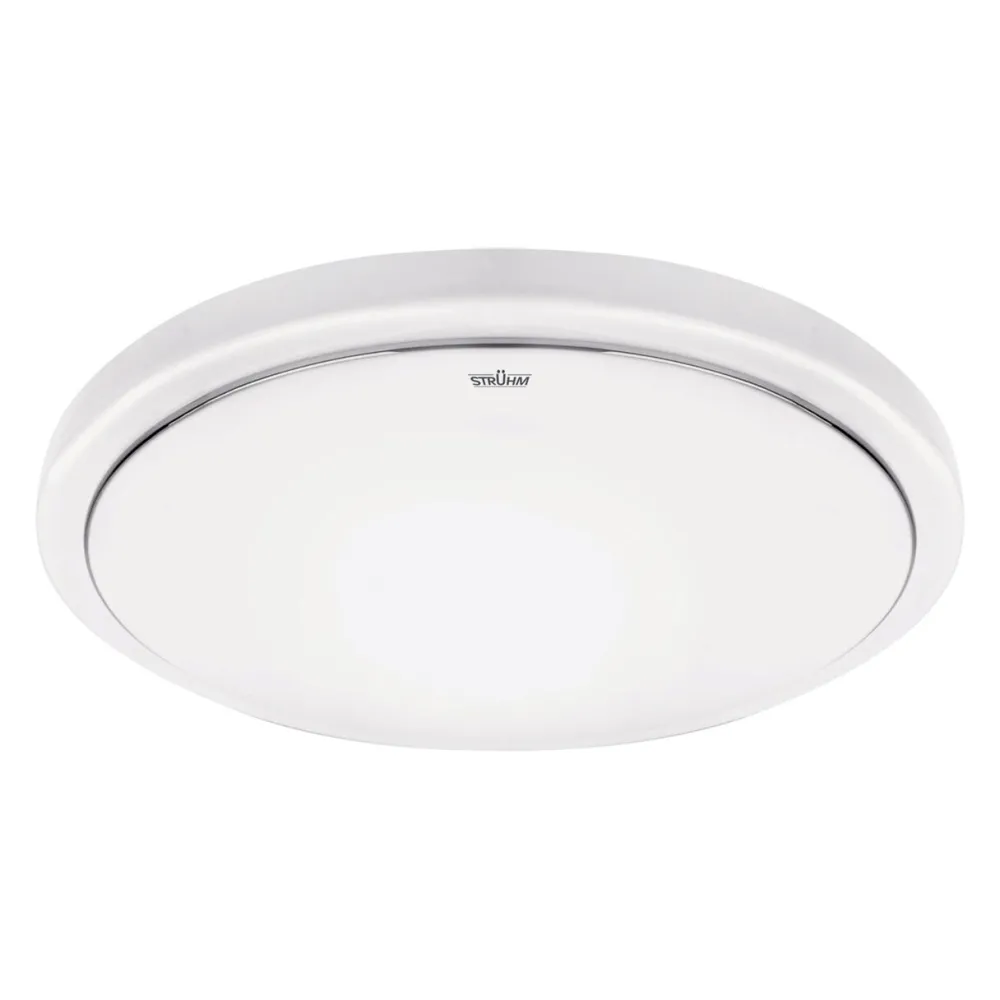 Strühm LED Feuchtraumlampe innen D: 33 cm rund IP44 Weiß 4100 K