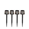Outlet Newgarden LED Gartenleuchte Erdspieß 4er Set Solar Akku IP44 Schwarz