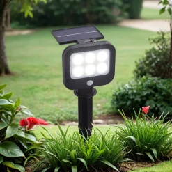 Searchlight LED Gartenleuchte Erdspieß Solar IP44 verstellbar Schwarz* Solarleuchten|Led Außenleuchten