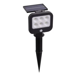 Searchlight LED Gartenleuchte Erdspieß Solar IP44 verstellbar Schwarz* Solarleuchten|Led Außenleuchten