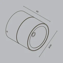 Best Maytoni LED Gartenstrahler Metall Glas verstellbar rund Ø 9 cm