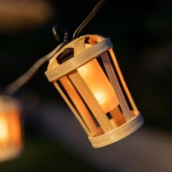 Discount Newgarden LED Girlande außen mit Stecker IP44 2000 K Bambus 5m