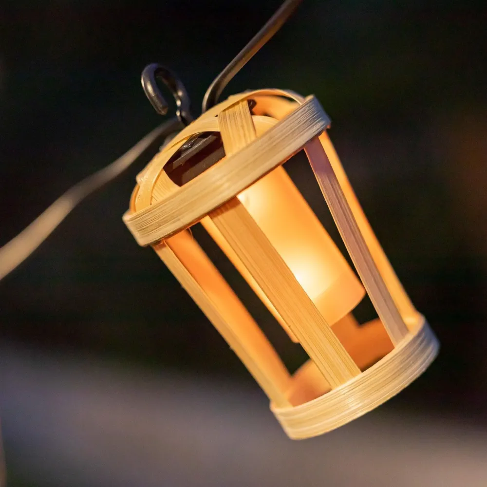 Discount Newgarden LED Girlande außen mit Stecker IP44 2000 K Bambus 5m