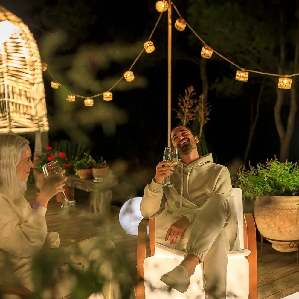 Online Newgarden LED Girlande Garten 5m lang IP44 Jute Seegras 2700 K