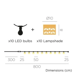 Online Newgarden LED Girlande Garten 5m lang IP44 Jute Seegras 2700 K