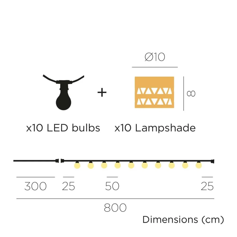 Online Newgarden LED Girlande Garten 5m lang IP44 Jute Seegras 2700 K