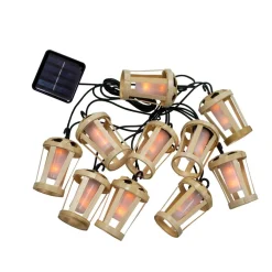 Hot Newgarden LED Girlande Garten Solar 5m lang IP44 2000 K Bambus