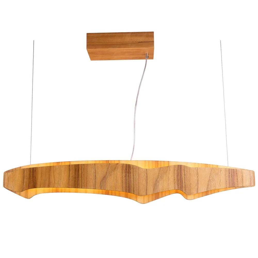 Elstead LED Hängelampe 100 cm lang Teak Holz Furnier 3000 K Modern* Hängelampen|Bürolampen