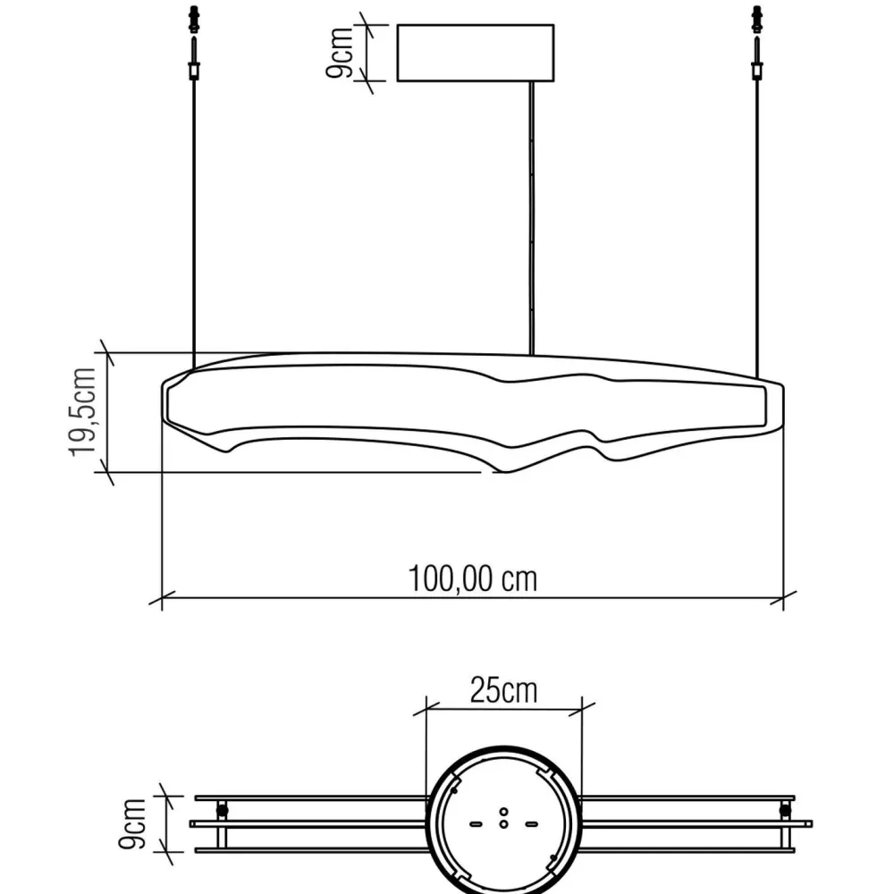 Elstead LED Hängelampe 100 cm lang Teak Holz Furnier 3000 K Modern* Hängelampen|Bürolampen