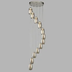 Searchlight LED Hängelampe Chrom Rauchgrau 3000 K 1705 lm Metall* Wohnzimmerlampen|Esszimmer Lampen