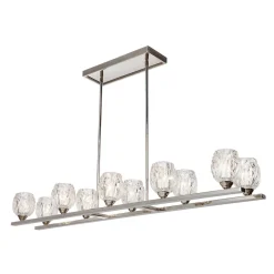 New Elstead LED Hängelampe DARINA Nickel 124cm Pendelleuchte