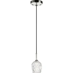Outlet Elstead LED Hängelampe DARINA Nickel Ø11cm Pendelleuchte