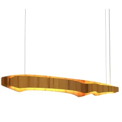 Best Elstead LED Hängelampe Esstisch Teakholz Furnier 140 cm lang XXL