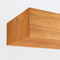 Best Elstead LED Hängelampe Esstisch Teakholz Furnier 140 cm lang XXL