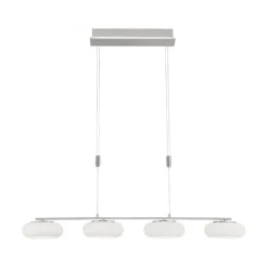 Best Paul Neuhaus LED Hängelampe Glas in Stahl 108 cm 38 W Fernbedienung