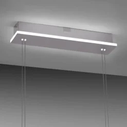 Best Paul Neuhaus LED Hängelampe Glas in Stahl 108 cm 38 W Fernbedienung