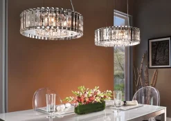 Elstead LED Hängelampe Kristall Glas IP44 verstellbar DRAGULJ* Hängelampen|Wohnzimmerlampen