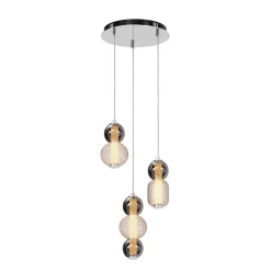 Sale Maytoni LED Hängelampe Metall Rauchglas 38 cm breit 4000 lm INA