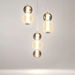 Sale Maytoni LED Hängelampe Metall Rauchglas 38 cm breit 4000 lm INA