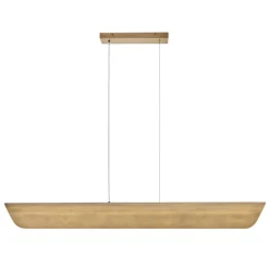 Elstead LED Hängelampe Metall Riffelglas L: 116,8 cm Modern in Messing* Hängelampen|Led Lampen