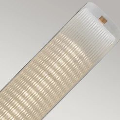 Elstead LED Hängelampe Metall Riffelglas L: 116,8 cm Modern in Messing* Hängelampen|Led Lampen