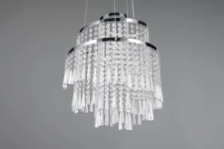 Trio Reality LED Hängelampe mit Fernbedienung dimmbar Chrom Acryl* Hängelampen|Wohnzimmerlampen