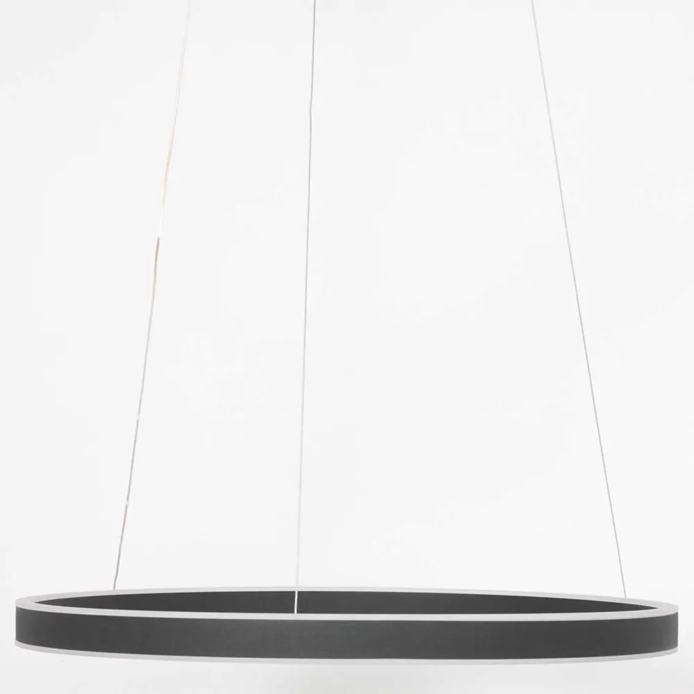 Steinhauer LED Hängelampe Schwarz Ø60 cm rund 42 W 2700 K stilvoll* Hängelampen|Led Lampen