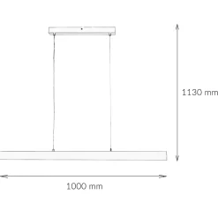 Discount Easylight LED Hängelampe Schwarz Metall dimmbar L: 100 cm Modern