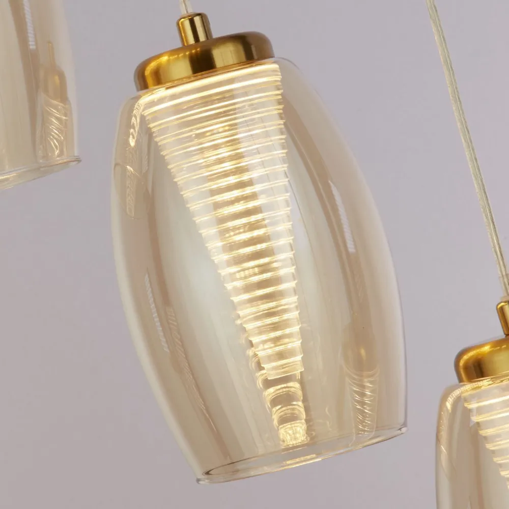 Searchlight LED Hängeleuchte Ø 35 cm H: max. 1,5 m Bronze Creme 3000 K* Hängelampen|Led Lampen