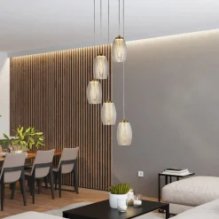 Searchlight LED Hängeleuchte Ø 35 cm H: max. 1,5 m Bronze Creme 3000 K* Hängelampen|Led Lampen