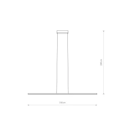Best Nowodvorski LED Hängeleuchte 3000 K 1150 lm Schwarz B; 150 cm länglich
