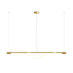 Discount Maytoni LED Hängeleuchte Aluminium in Gold Weiß länglich 910 lm