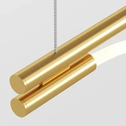 Discount Maytoni LED Hängeleuchte Aluminium in Gold Weiß länglich 910 lm