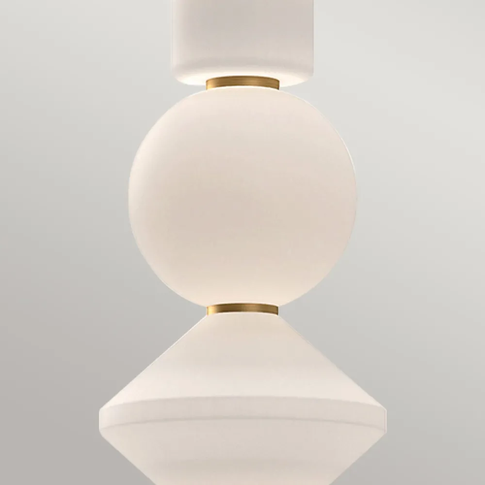 Elstead LED Hängeleuchte Glas Metall B: 19,8cm Modern Weiß Gold antik* Hängelampen|Led Lampen