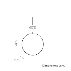 Hot Newgarden LED Hängeleuchte Kugelschirm Ø 35 cm IP44 3000-6500 K Outdoor