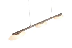 Trio Reality LED Hängeleuchte Metall Glas Nickel 3-flammig 102 cm* Hängelampen|Bürolampen