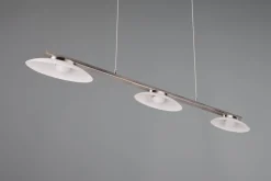 Trio Reality LED Hängeleuchte Metall Glas Nickel 3-flammig 102 cm* Hängelampen|Bürolampen