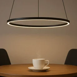 Discount Easylight LED Hängeleuchte Metall Ring Ø 45 cm Schwarz 4000 K 600 lm