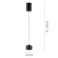 Sale Just Light LED Hängeleuchte Metall warmweiß 3000 K 800 lm Schwarz