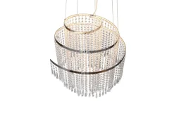 Hot Trio Reality LED Hängeleuchte mit Fernbedienung dimmbar Chrom Acryl