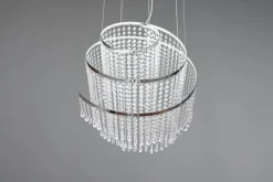 Hot Trio Reality LED Hängeleuchte mit Fernbedienung dimmbar Chrom Acryl