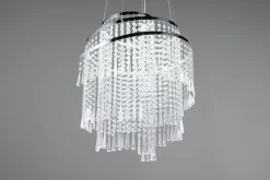 Hot Trio Reality LED Hängeleuchte mit Fernbedienung dimmbar Chrom Acryl