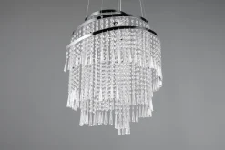 Hot Trio Reality LED Hängeleuchte mit Fernbedienung dimmbar Chrom Acryl