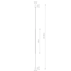 Discount Nowodvorski LED Hängeleuchte schmal Ø 5,5 cm Schwarz 4000 K 700 lm Metall