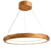 Elstead LED Kronleuchter Ring Teak Holz Furnier 3000 K Modern* Hängelampen|Bürolampen