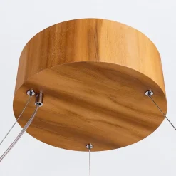 Elstead LED Kronleuchter Ring Teak Holz Furnier 3000 K Modern* Hängelampen|Bürolampen