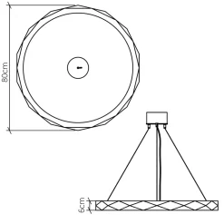Elstead LED Kronleuchter Ring Teak Holz Furnier 3000 K Modern* Hängelampen|Bürolampen